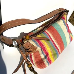 FOSSIL CANVAS SHOULDER BAG
